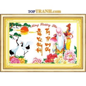 Tranh thêu mừng thượng thọ